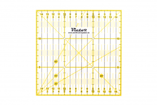 Patchwork Lineal - Farbe: Gelb - Gre: 15x15cm