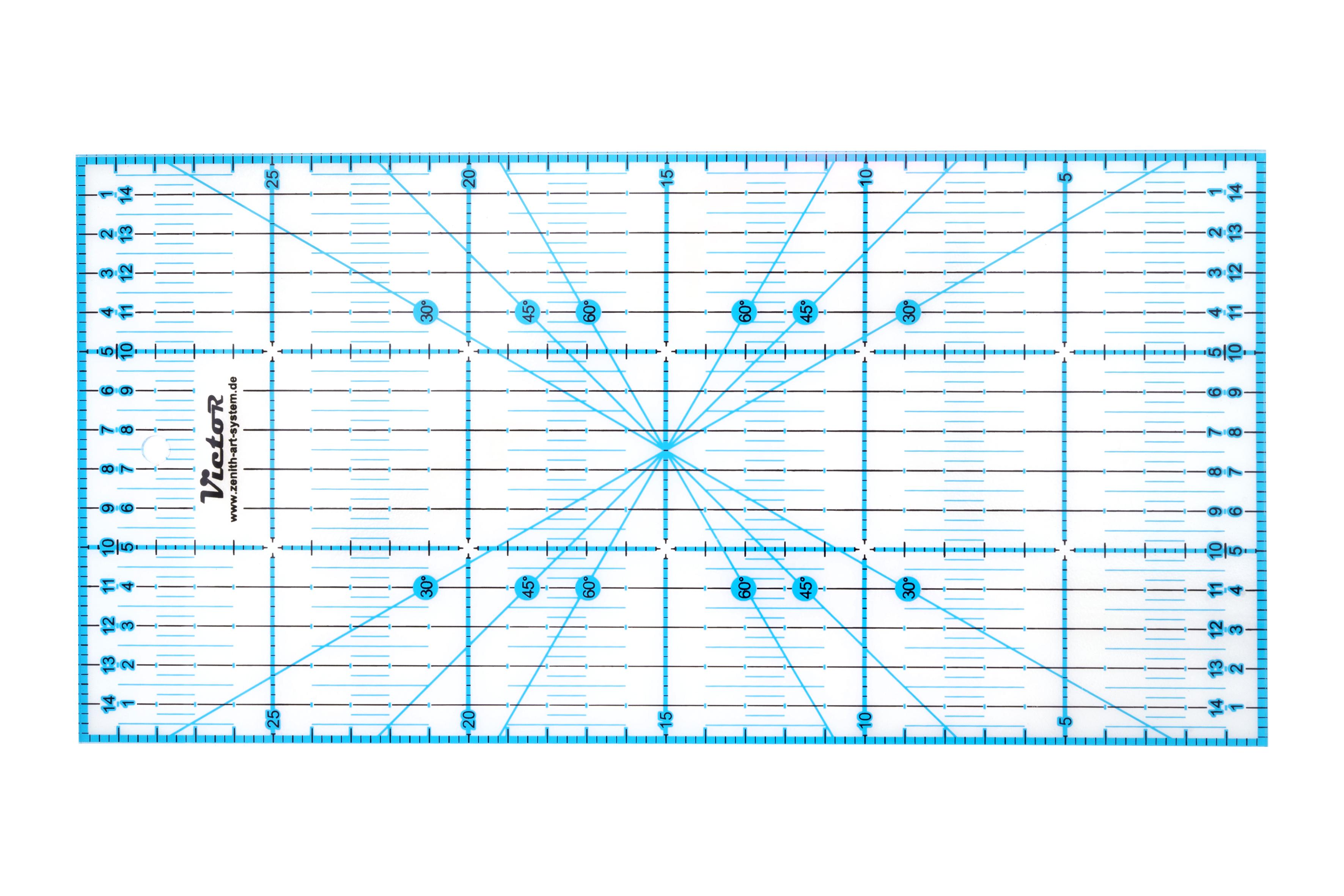 Patchwork Lineal - Farbe: Blau - Gre: 15x30cm