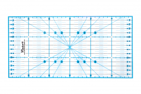 Patchwork Lineal - Farbe: Blau - Gre: 15x30cm