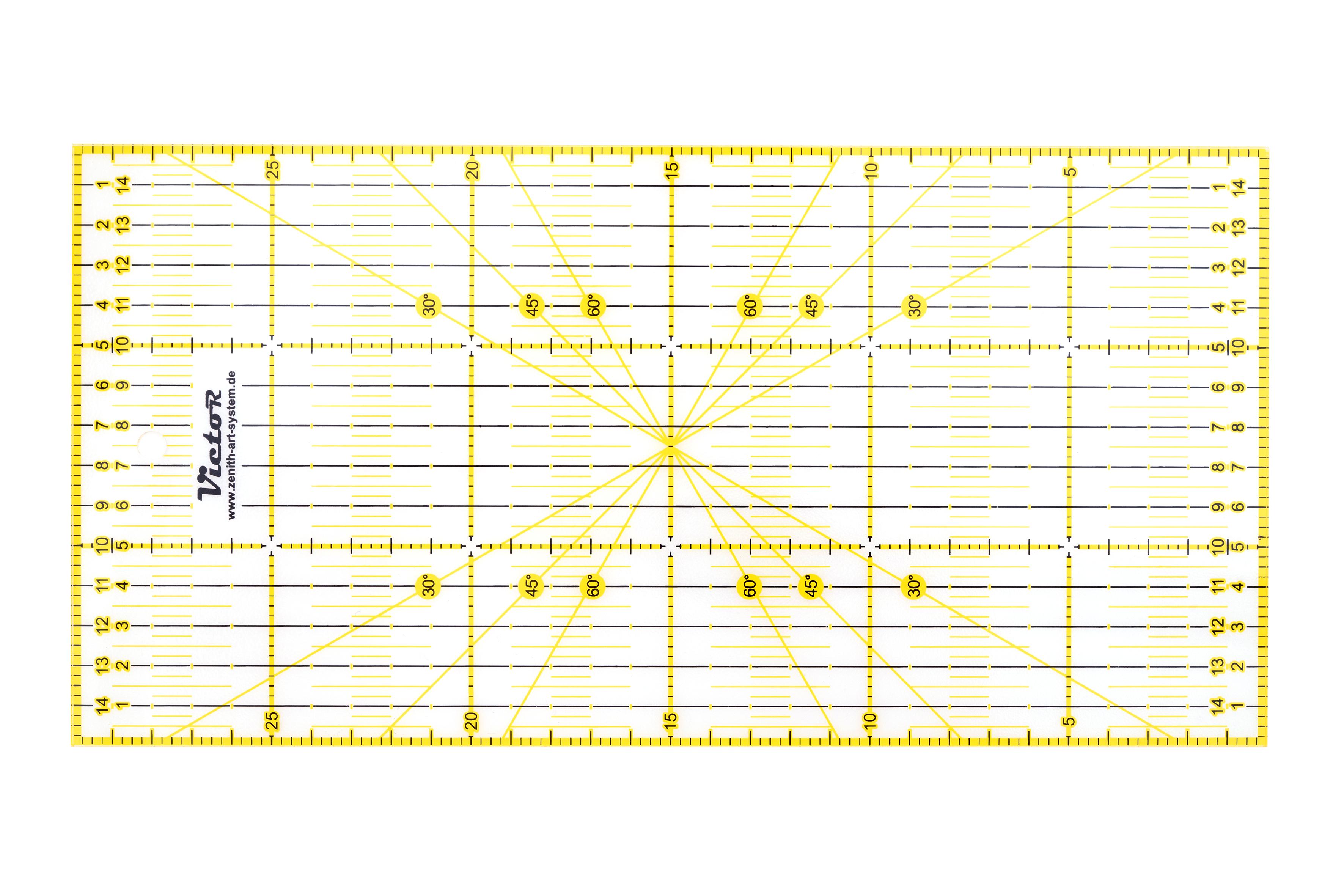 Patchwork Lineal - Farbe: Gelb - Gre: 15x30cm