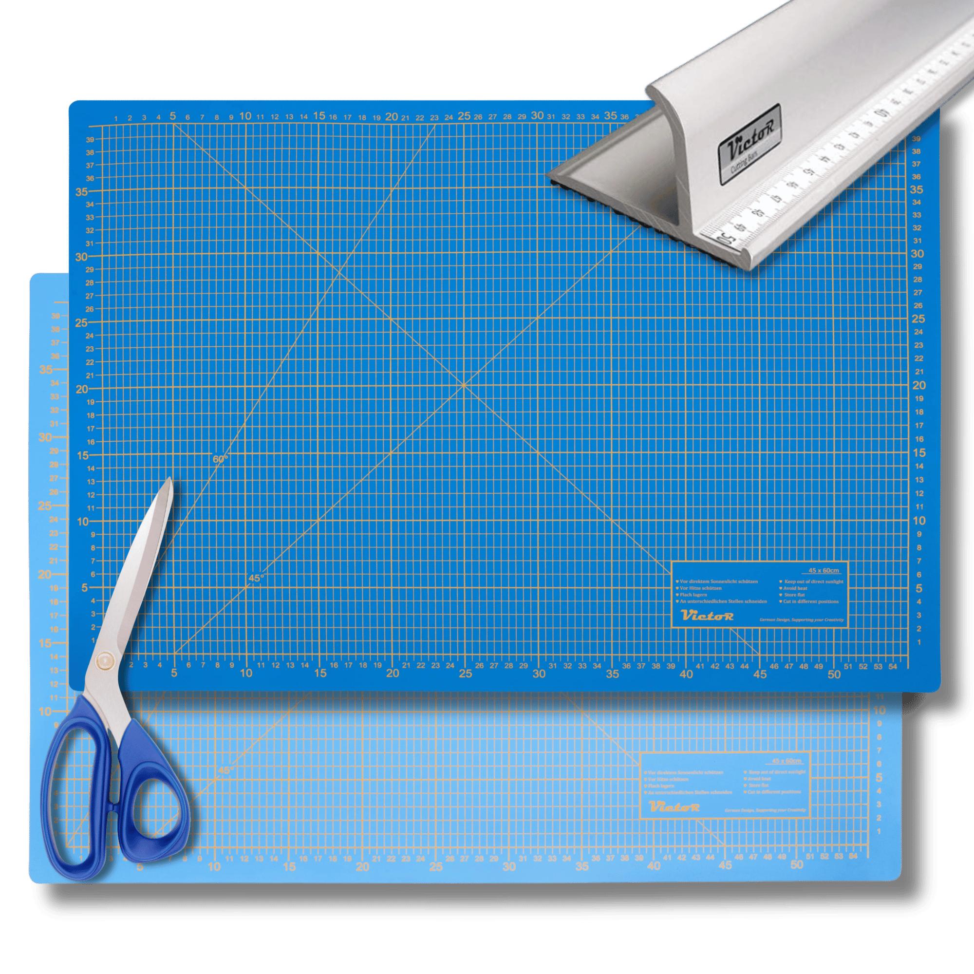 Schneidematte 3-lagig und selbstheilend - Farbe: Blau Set - Gr��e: 600x900mm