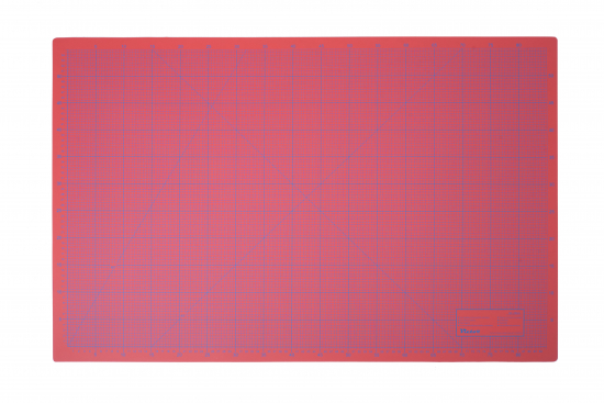 Schneidematte 3-lagig und selbstheilend - Farbe: Rot Orange - Gre: 600x900mm