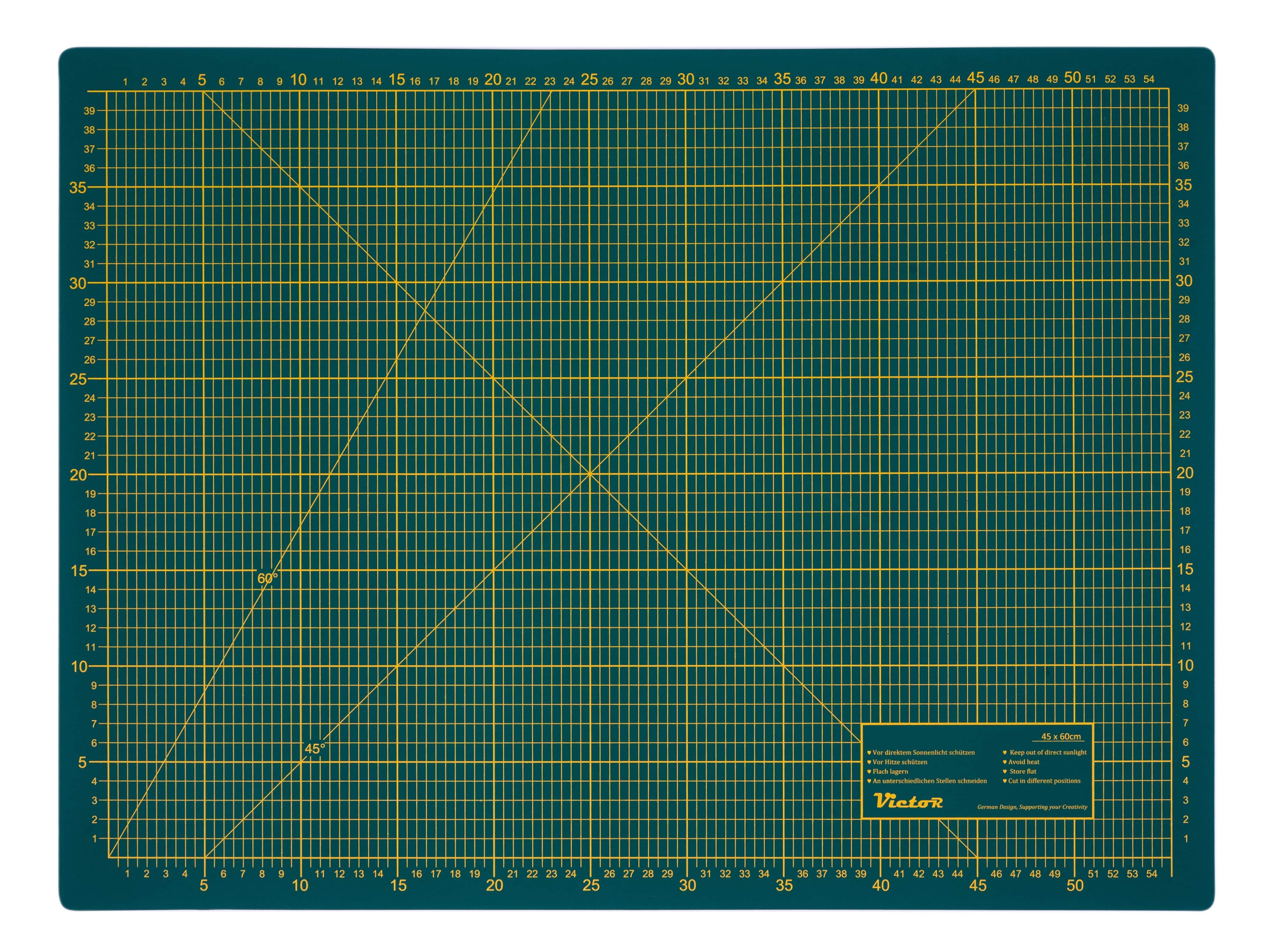 Schneidematte 3-lagig und selbstheilend - Farbe: Grn Schwarz - Gre: 450x600mm